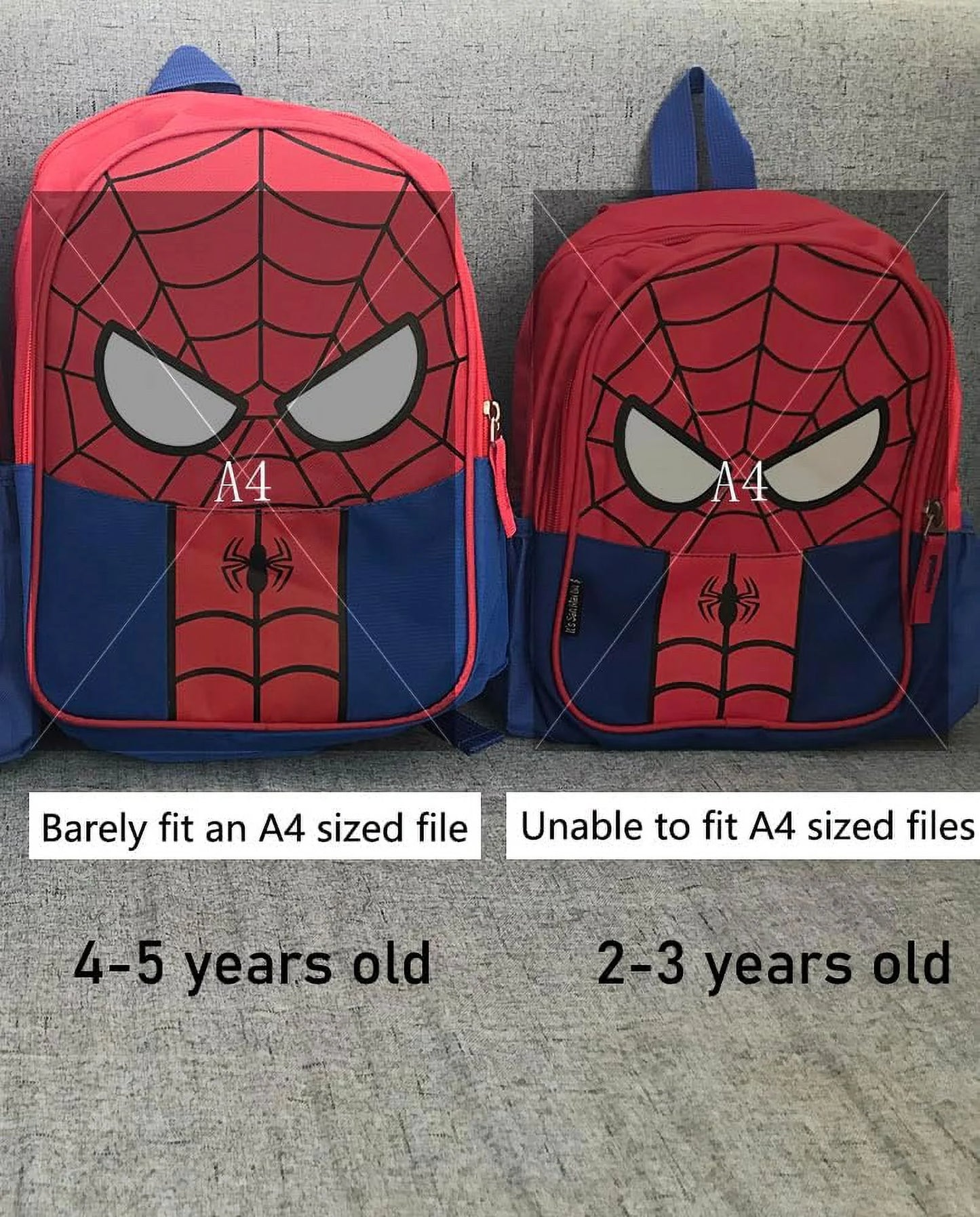 Spiderman Backpack, Little Superhero Backpack, Red Black Small Backpack for Fans, Small Bookbags, Back to School Gifts
