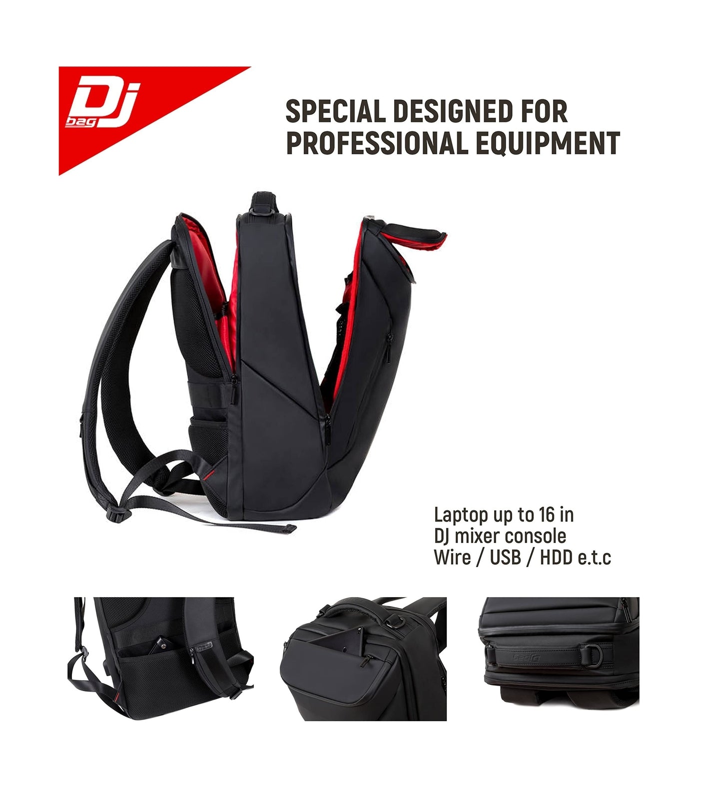 Professional Backpack for DJ Gear Pioneer DJM, DDJ. Denon. A&H. Hercules. Num...