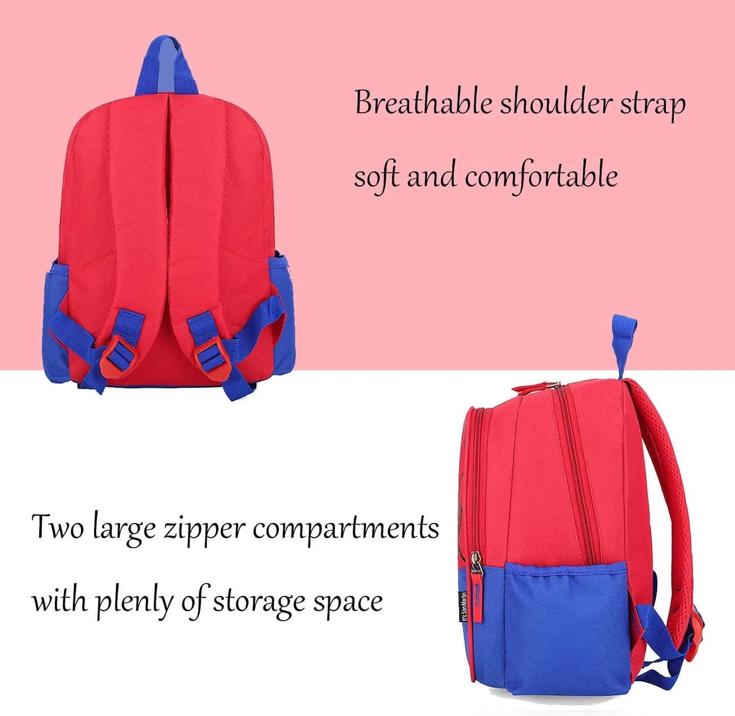 Spiderman Backpack, Little Superhero Backpack, Red Black Small Backpack for Fans, Small Bookbags, Back to School Gifts