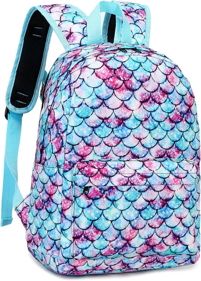 Girls Backpack Preschool School Bag for Kids Elementary Kindergarten Backpack Bookbag (Mermaid)