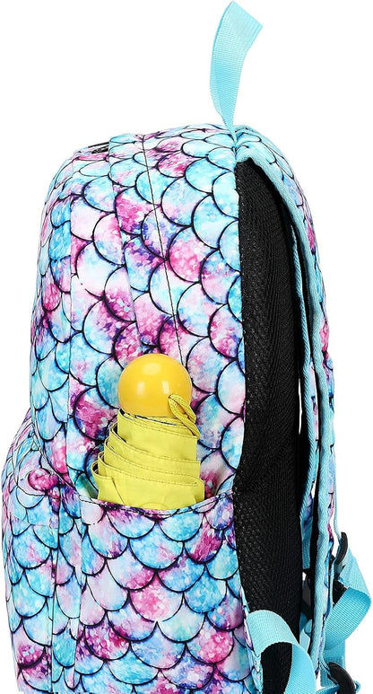 Girls Backpack Preschool School Bag for Kids Elementary Kindergarten Backpack Bookbag (Mermaid)