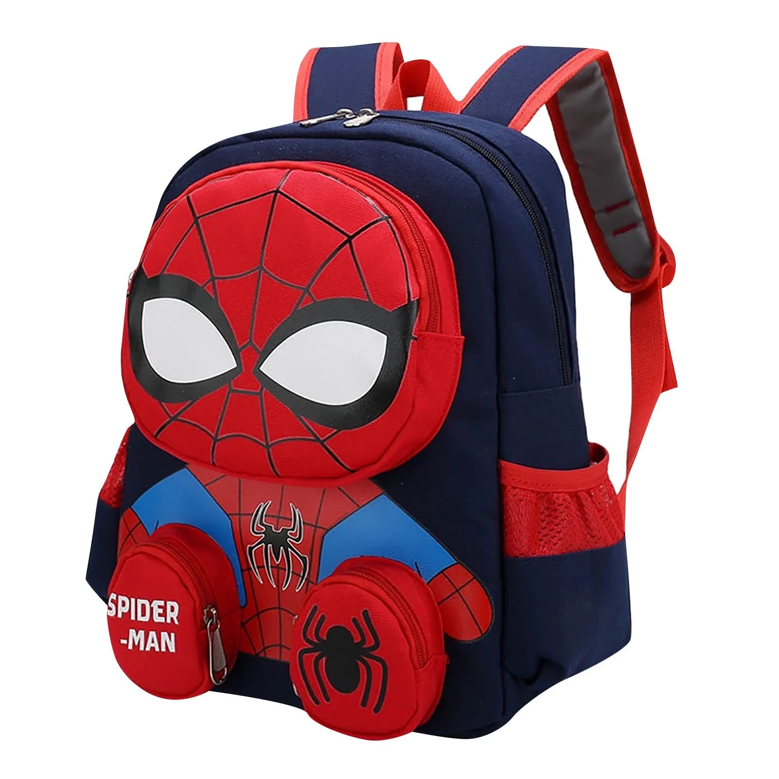 Spiderman Backpack, Little Superhero Backpack, Red Black Small Backpack for Fans, Small Bookbags, Back to School Gifts
