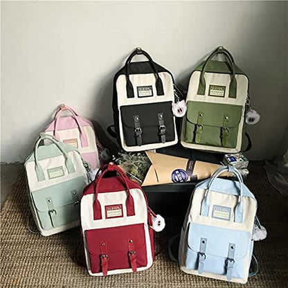 Aesthetic Backpack Cute Kawaii Backpack for School Backpack Cute Aesthetic (Light Green)