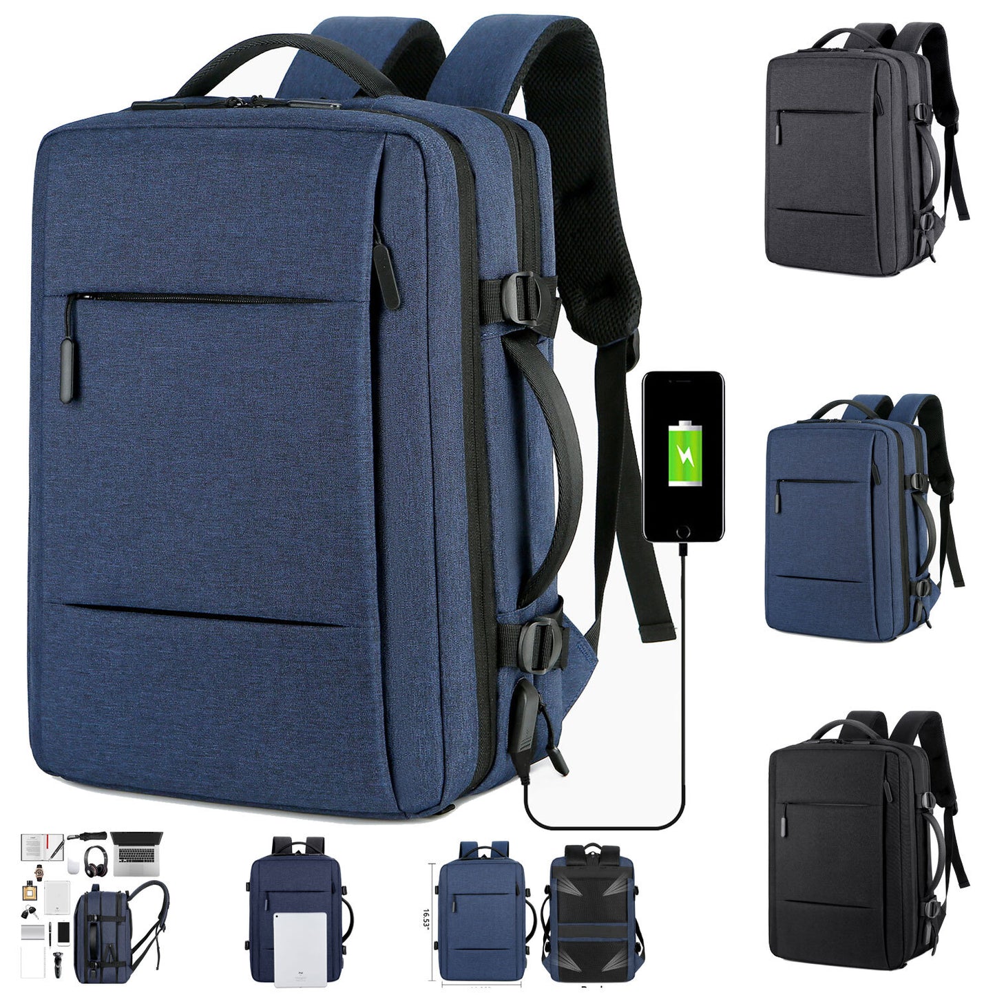 Expandable Carry on Backpack Extra Large Travel Backpack Weekender Backpack