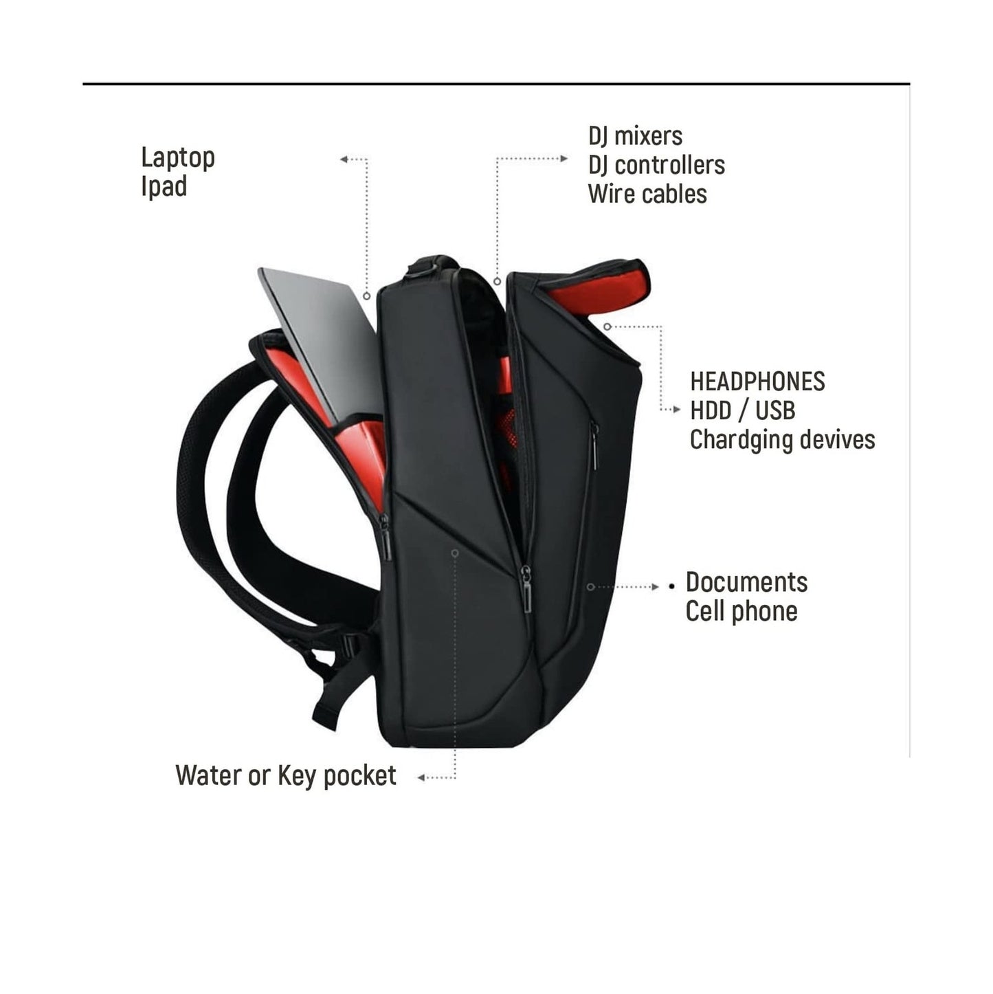 Professional Backpack for DJ Gear Pioneer DJM, DDJ. Denon. A&H. Hercules. Num...