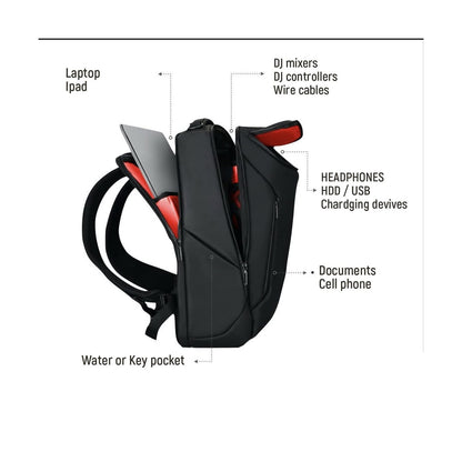 Professional Backpack for DJ Gear Pioneer DJM, DDJ. Denon. A&H. Hercules. Num...