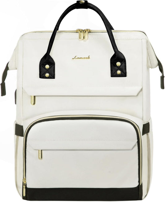 Travel Laptop Backpack for Women Fashion Computer Backpack Purse for Work Business Teacher Nurse Bag 15.6-Inch Casual Daypack Airline Approved with USB Port