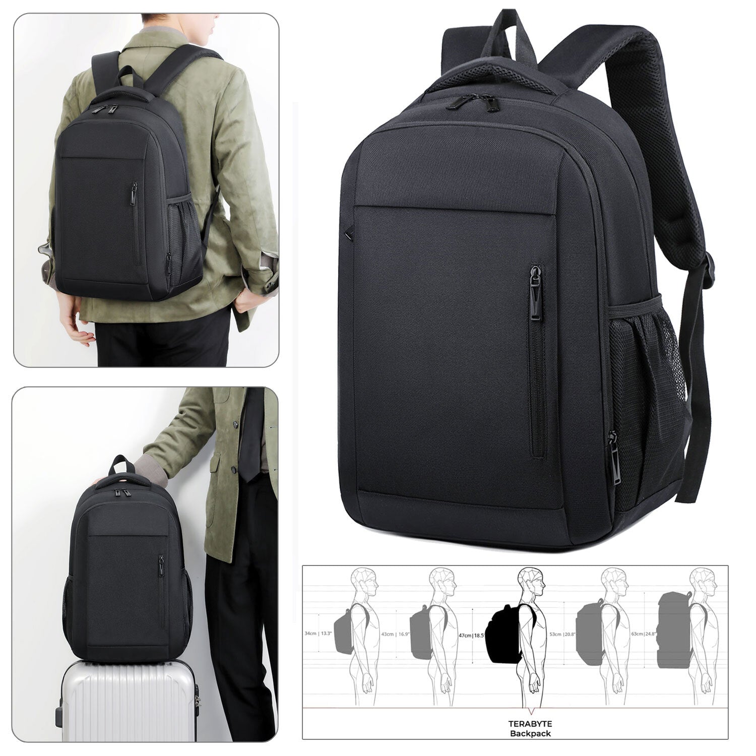 Expandable Carry on Backpack Extra Large Travel Backpack Weekender Backpack