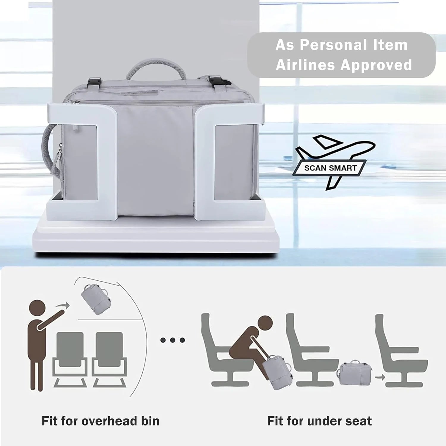 Extra Large Travel Backpack,Carry on Backpack,17 Inch Laptop Backpack,Hiking Backpack,School Bag,Gray