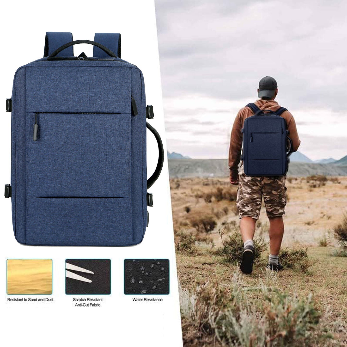 Expandable Carry on Backpack Extra Large Travel Backpack Weekender Backpack